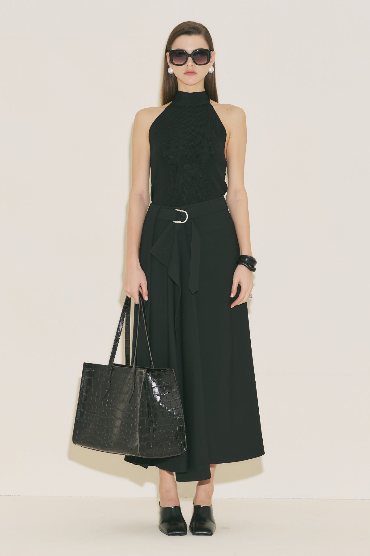 Salerno Asymmetric Maxi Skirt