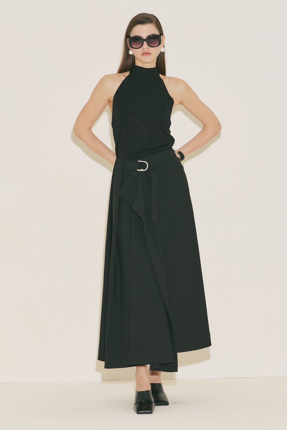 Salerno Asymmetric Maxi Skirt