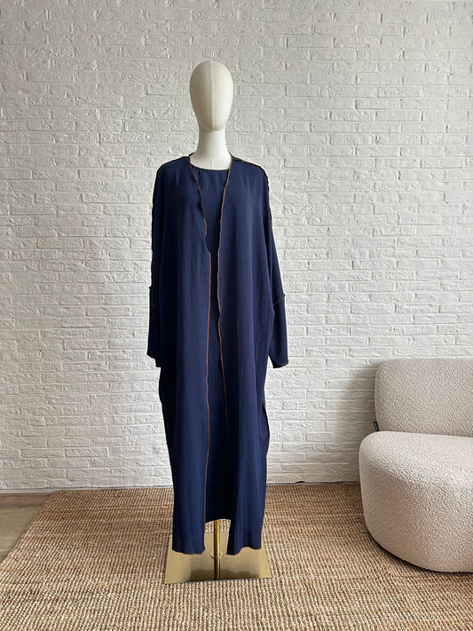 Cazz 2 Piece  Abaya Set & Dark Blue