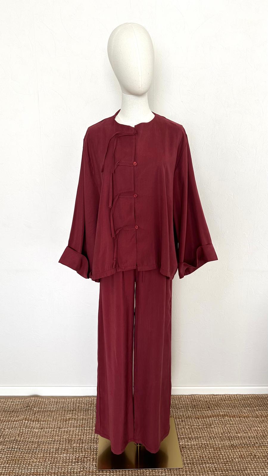 Louise Modal Shirt - Burgundy