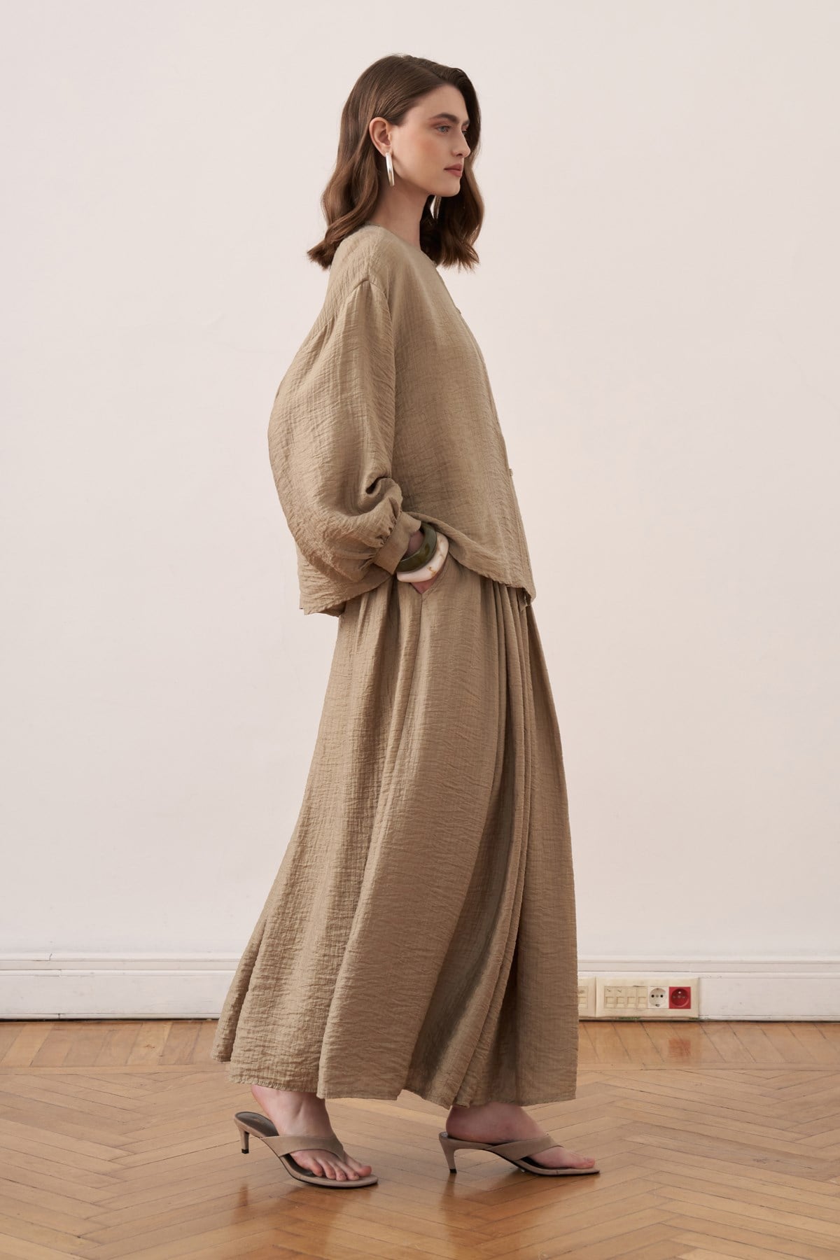 Almera 2-piece Maxi Skirt Set - Khaki