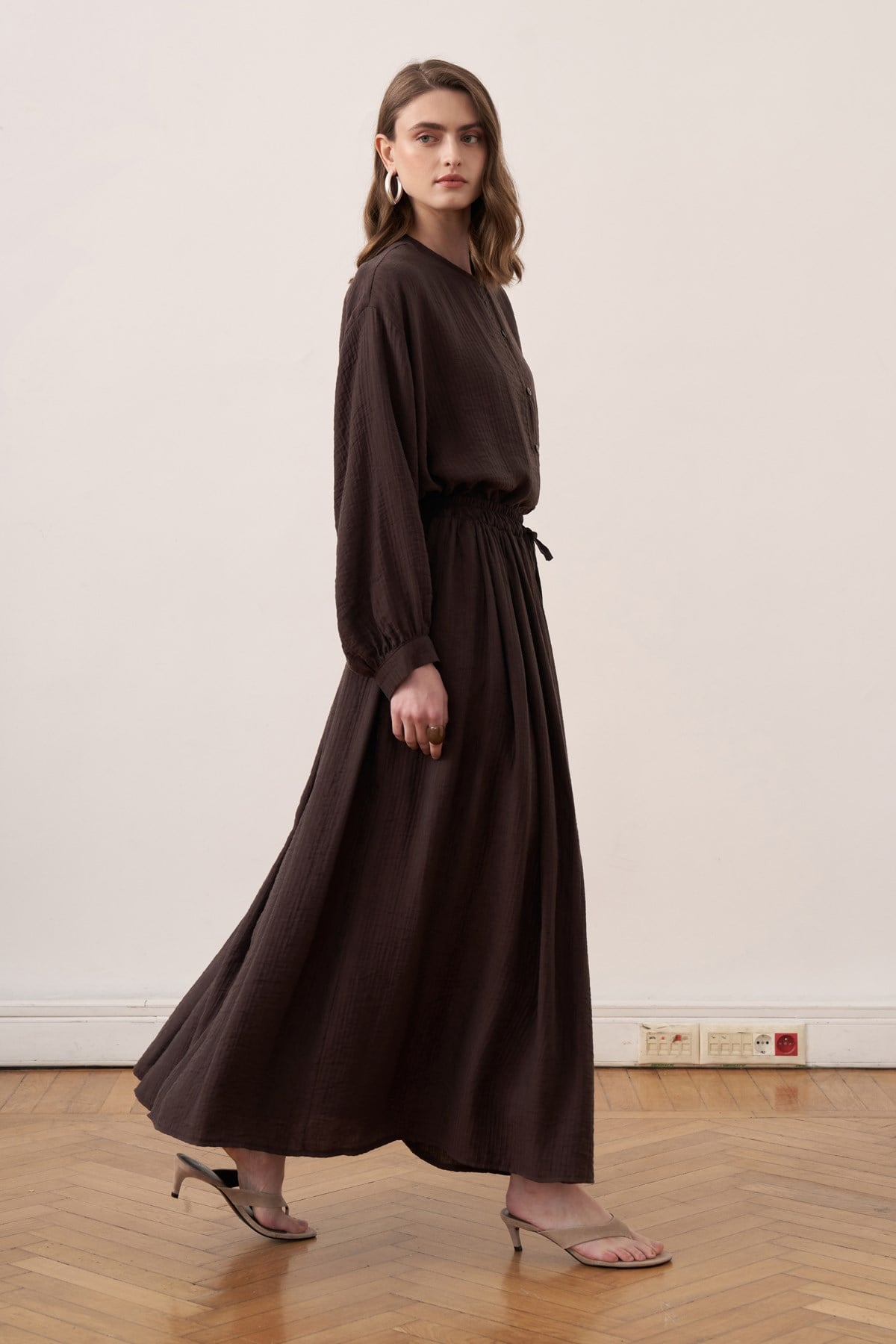 Almera 2-piece Maxi Skirt Set - Dark Brown
