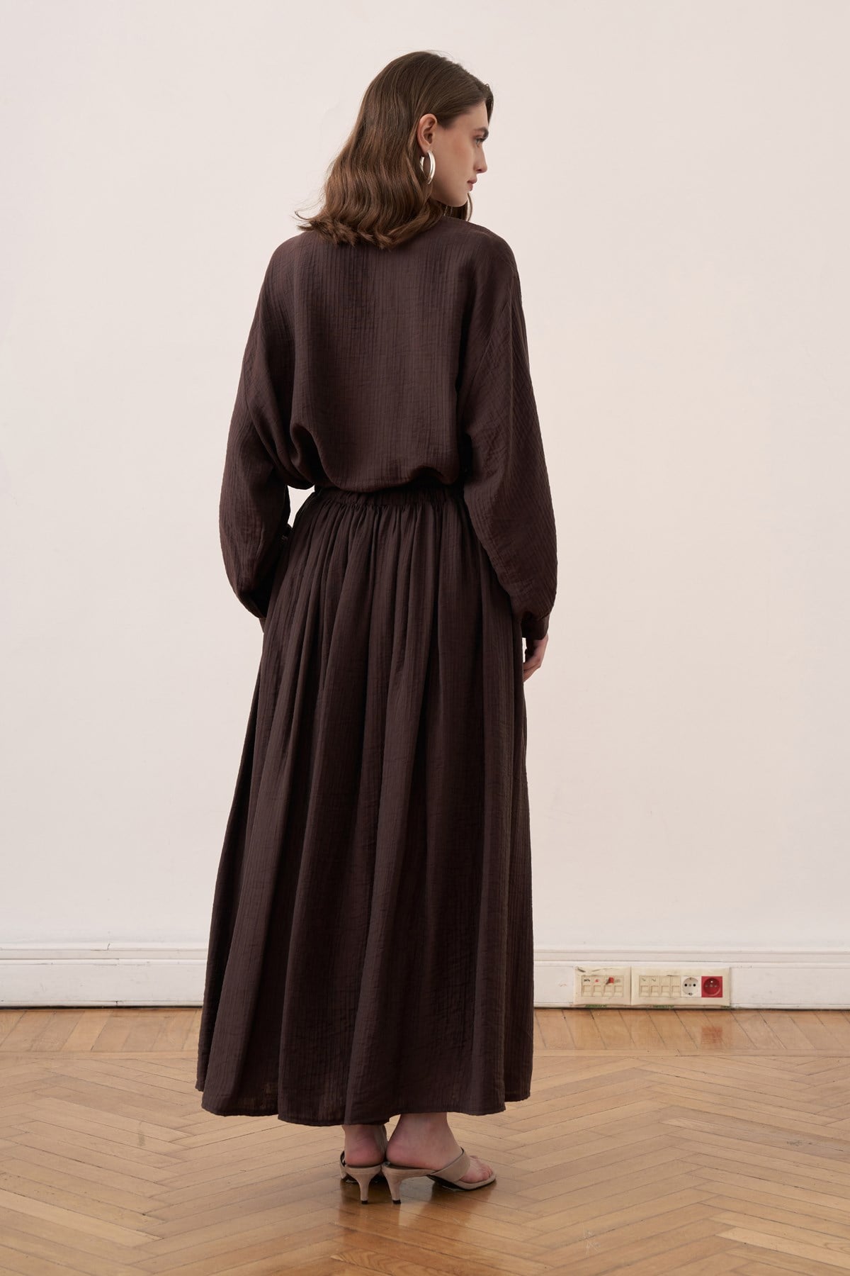 Almera 2-piece Maxi Skirt Set - Dark Brown