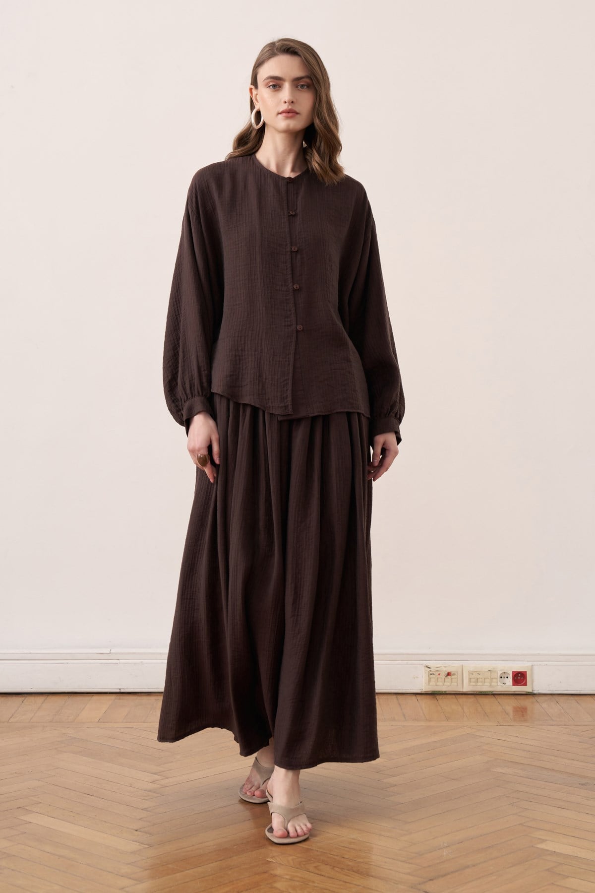 Almera 2-piece Maxi Skirt Set - Dark Brown