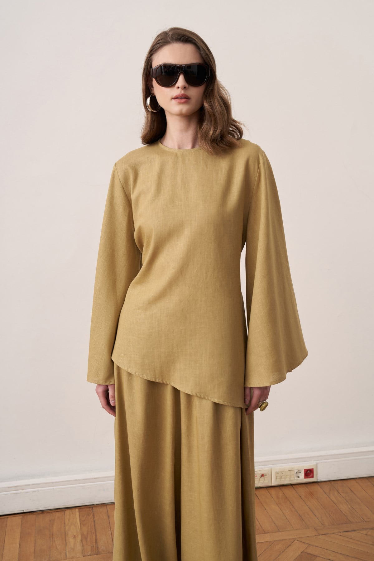 Faraz Linen 2-pieces Set - Olive