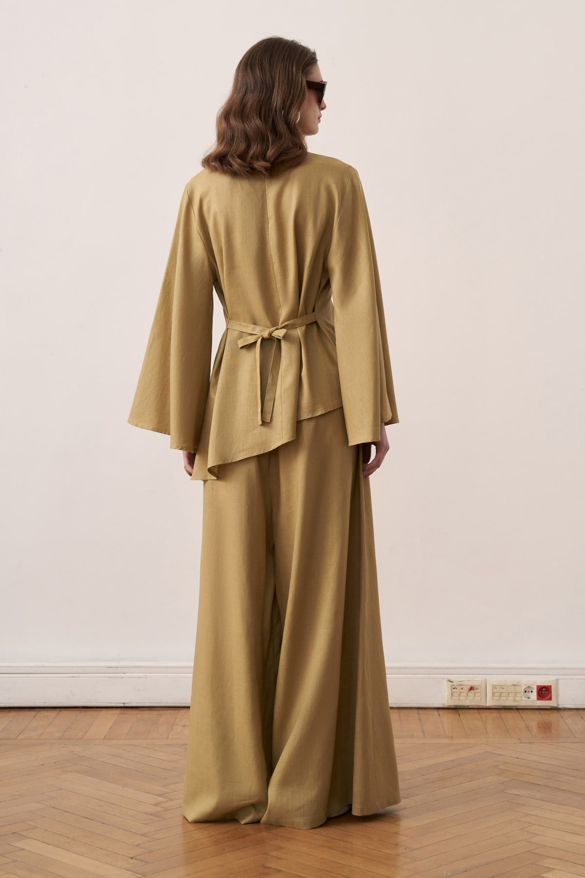 Faraz Linen 2-pieces Set - Olive