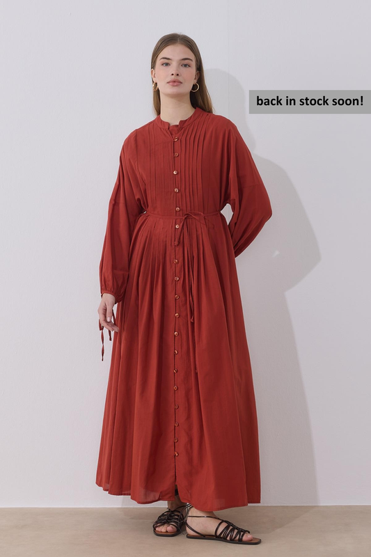 Vena Cotton Dress - Tile
