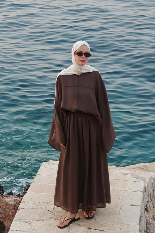 Valenne Linen Set - Brown