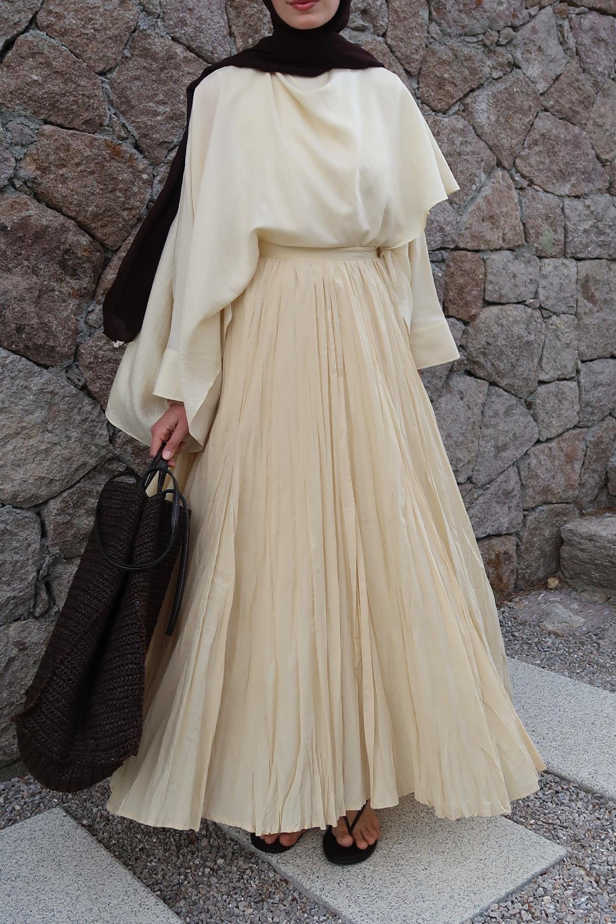 Terra Crush Skirt -Butter Yellow
