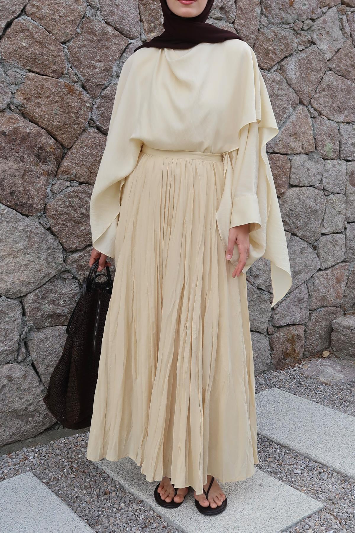 Terra Crush Skirt -Butter Yellow