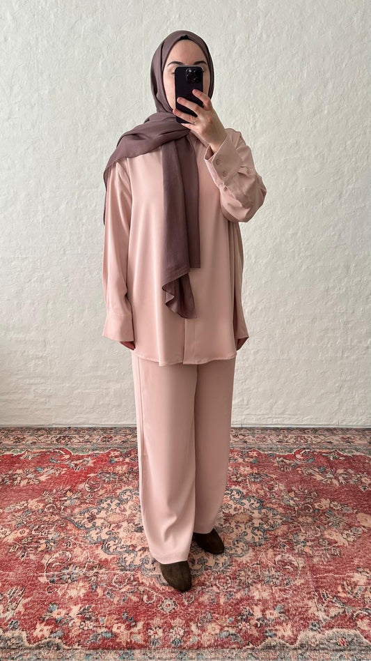 Luxe 2-Piece  Crepe Set - Rosy