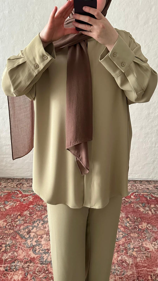 Luxe 2-Piece  Crepe Set - Pistachio