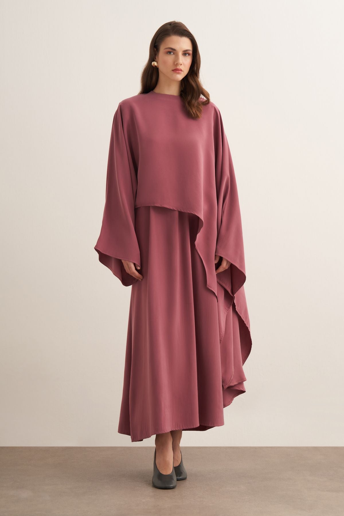 Novera 2-pieces Cupra Dress - Dusty Rose