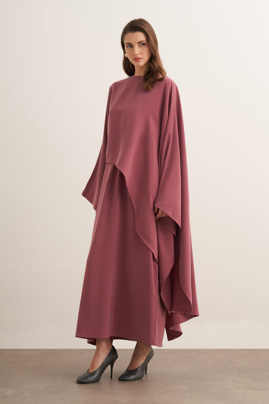 Novera 2-pieces Cupra Dress - Dusty Rose