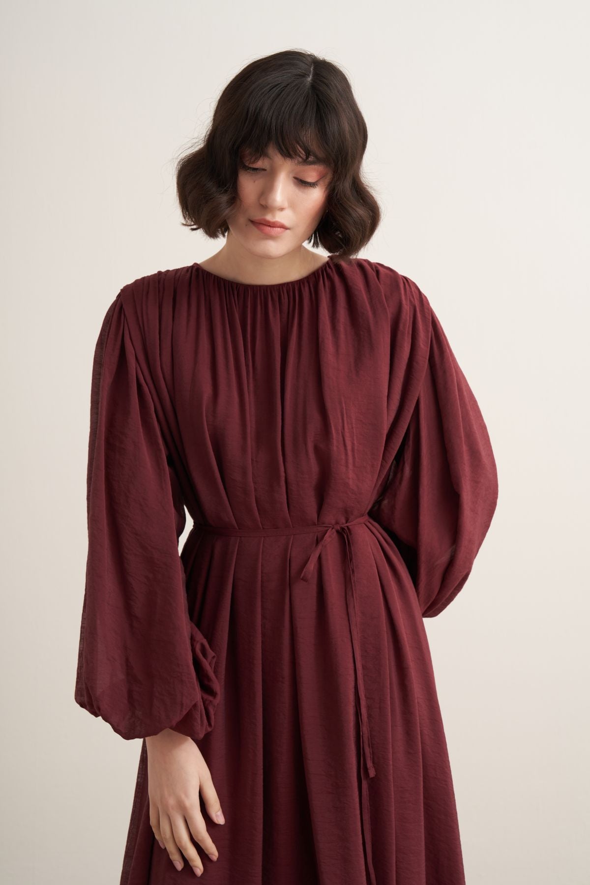 Calira Dress - Burgundy