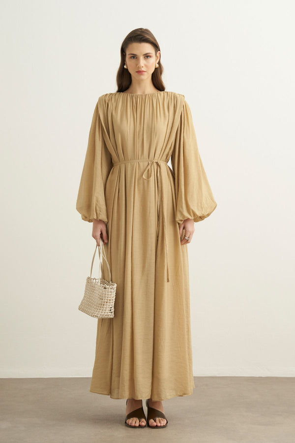 Calira Dress- Wheat Color
