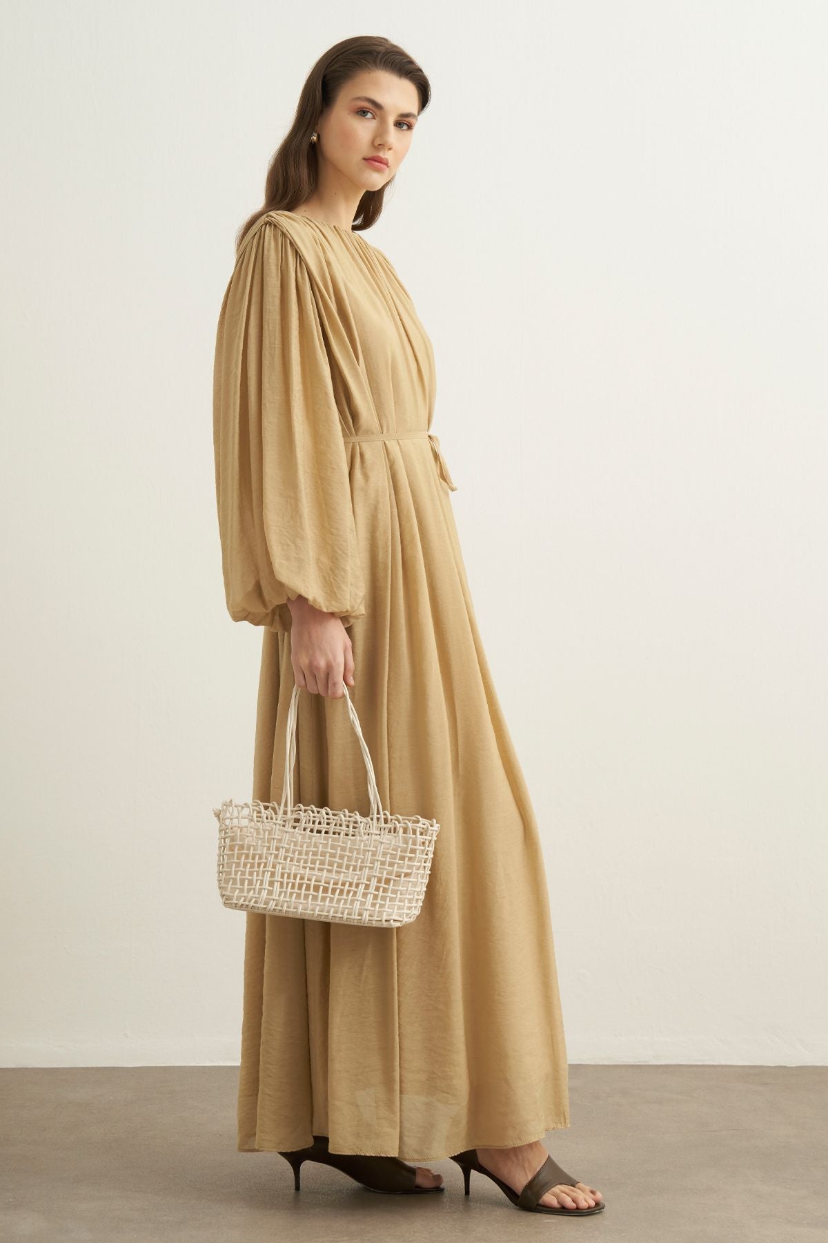 Calira Dress- Wheat Color