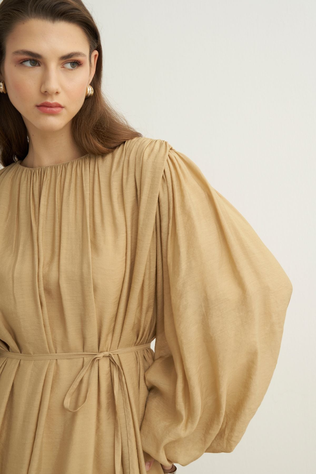 Calira Dress- Wheat Color