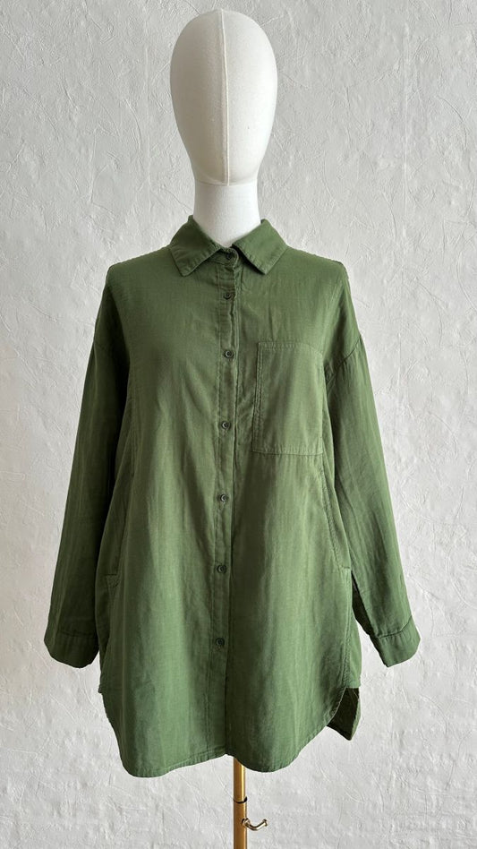 Cotton Shirt - Forest Green