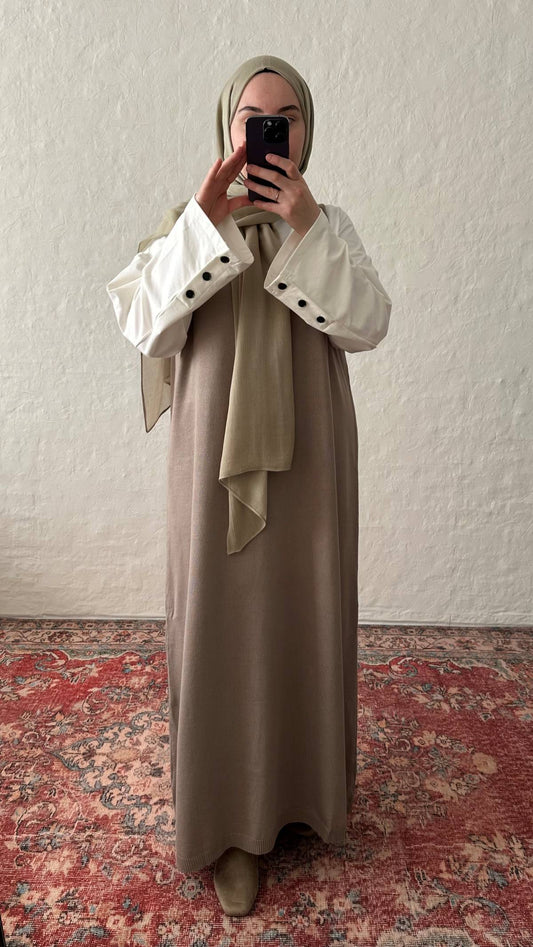 Knit Sleeveless Dress - Khaki