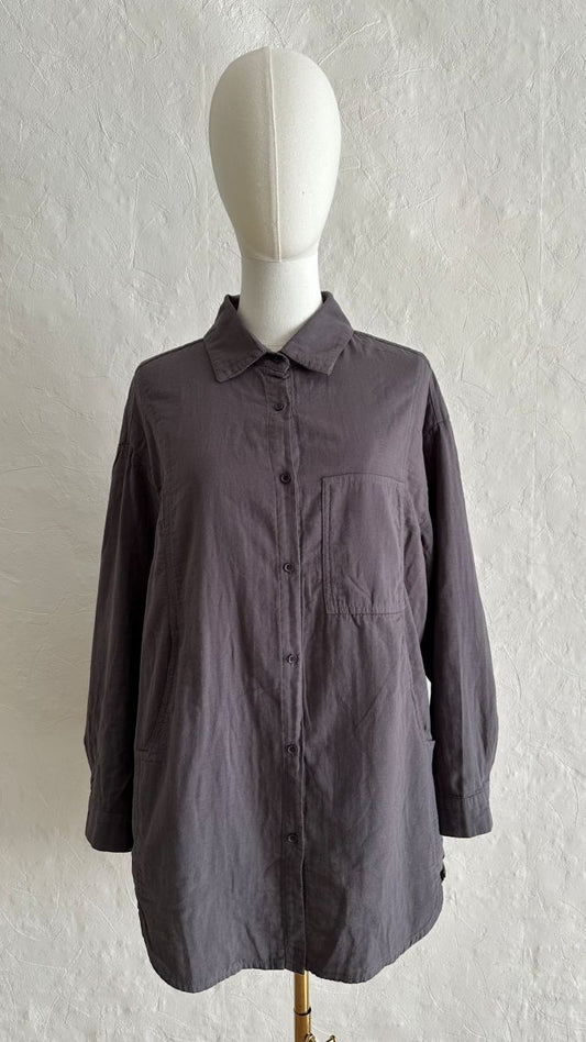 Cotton Shirt - Charcoal Blue