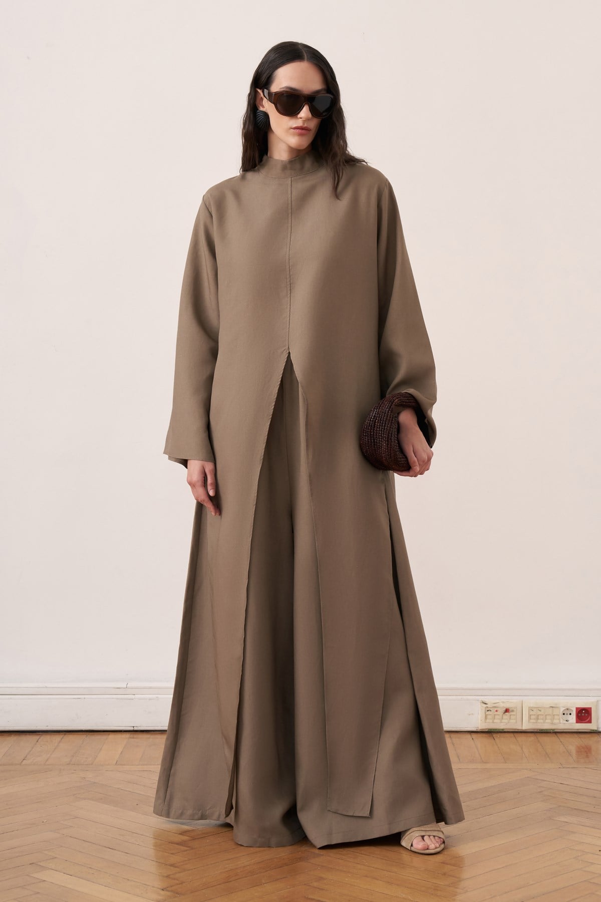 Marevia 2-piece Tunic & Pants Set - Soft Brown