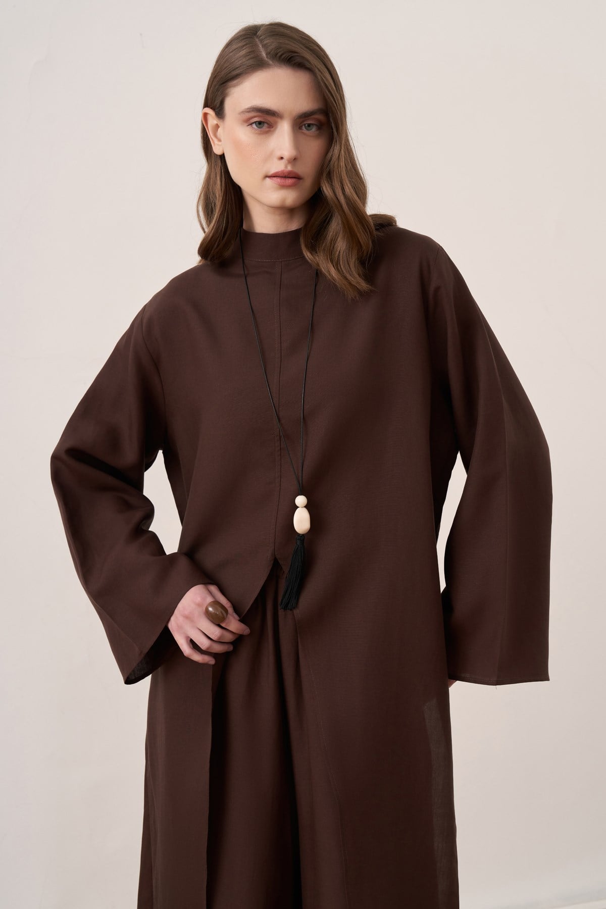 Marevia 2-piece Tunic & Pants Set - Dark Brown – Fue-Bue Store