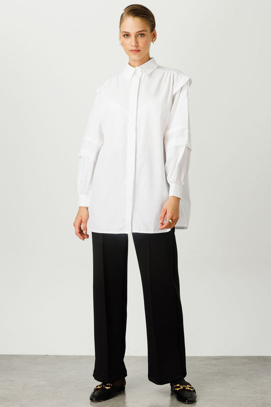 RIBBED SCUBA PANTS - BLACK
