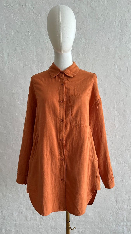 Cotton Shirt - Orange