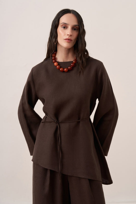 Orlena Blouse - Dark Brown
