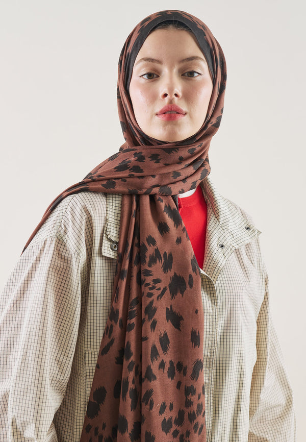 Cheetah Pattern Ramie Scarf