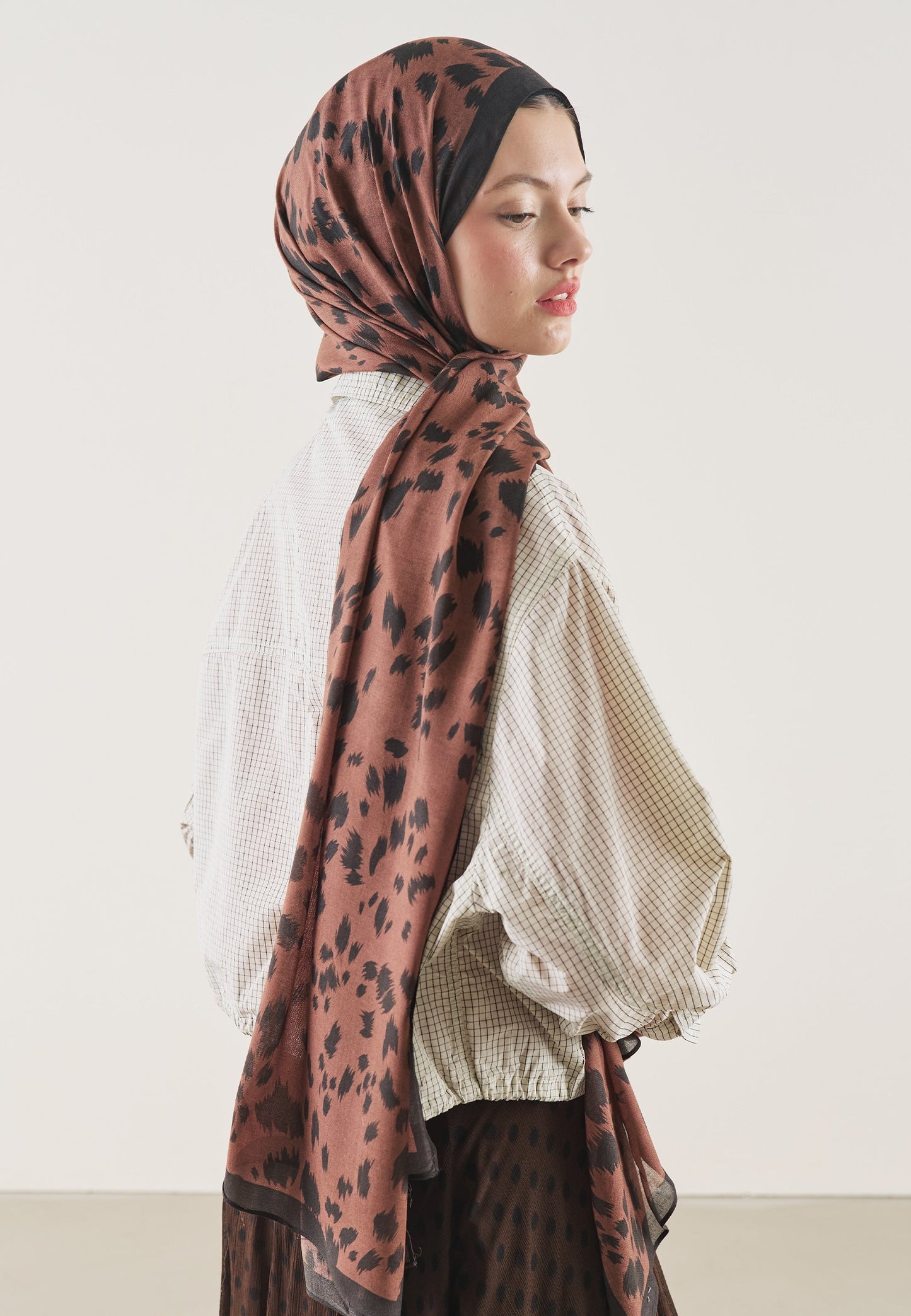 Cheetah Pattern Ramie Scarf