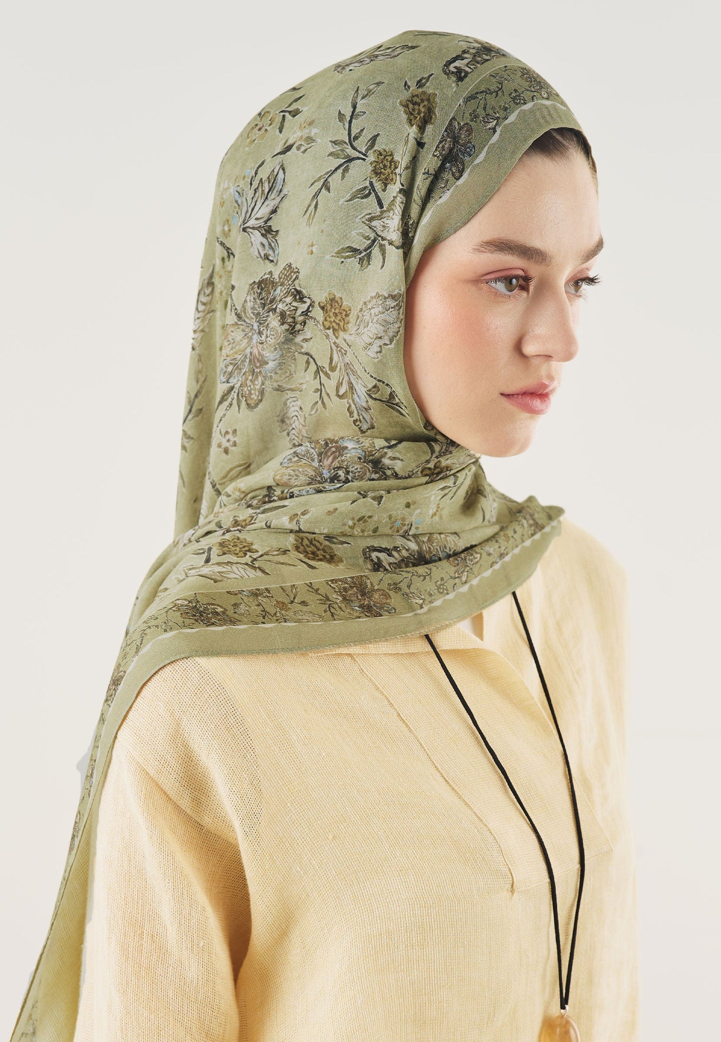 Ethnic Blossom Pattern Soft Viscose Scarf