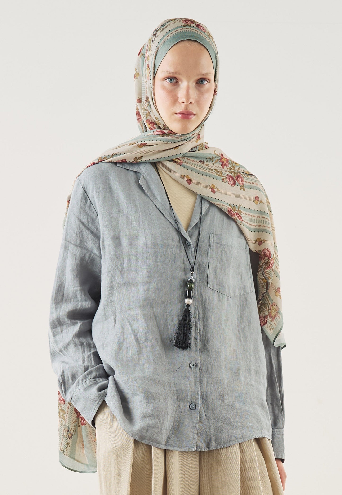 Floral Touch Pattern Soft Viscose Scarf