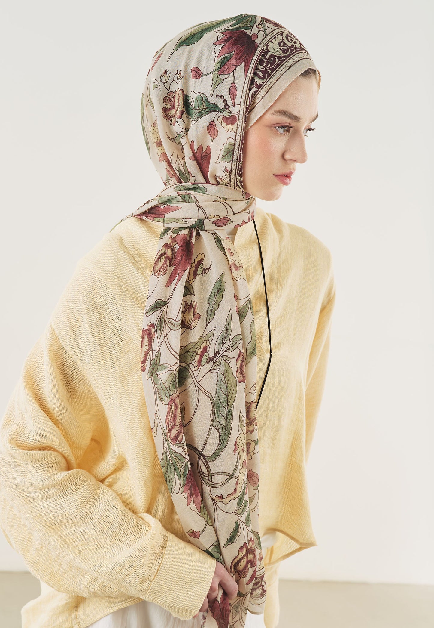 Pure Ethnic Pattern Soft Viscose Scarf