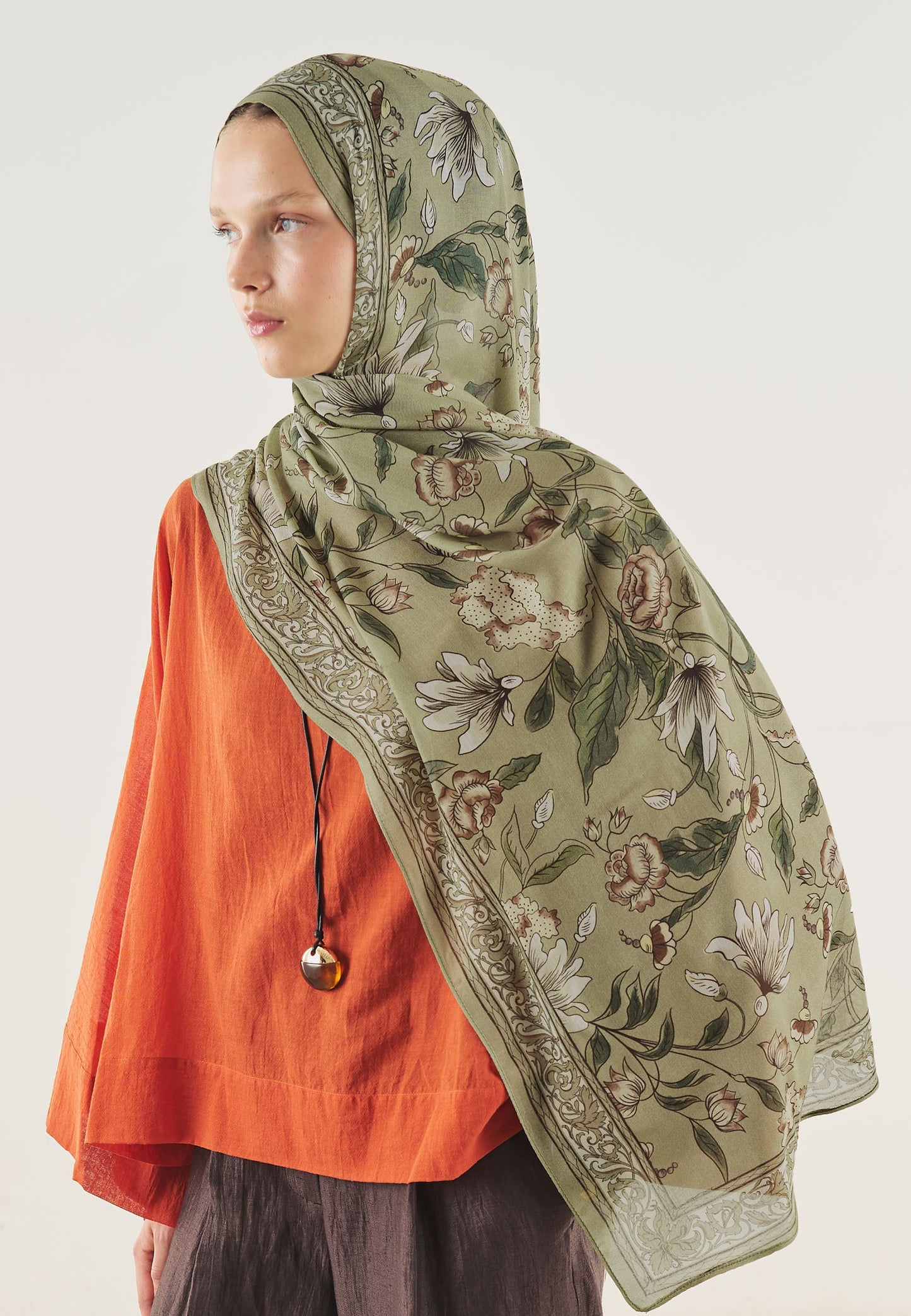 Pure Ethnic Pattern Soft Viscose Scarf