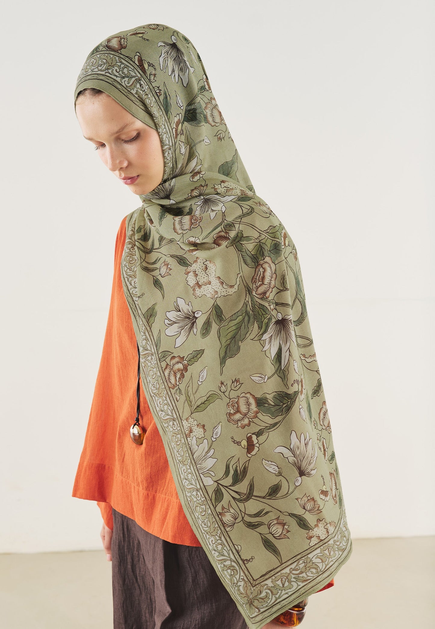 Pure Ethnic Pattern Soft Viscose Scarf