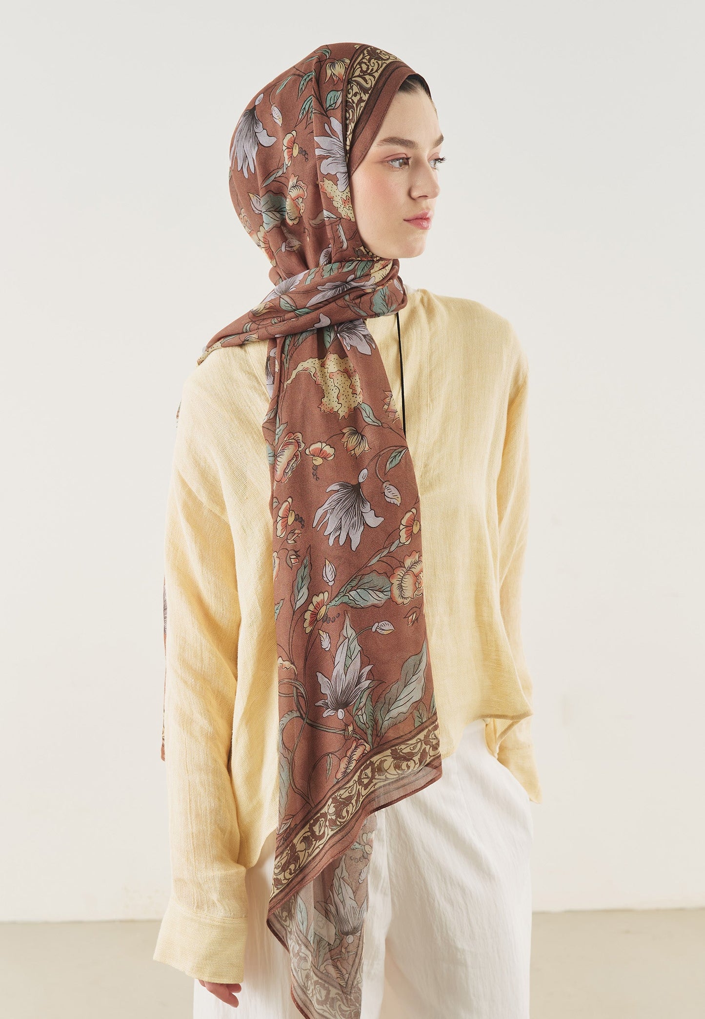 Pure Ethnic Pattern Soft Viscose Scarf