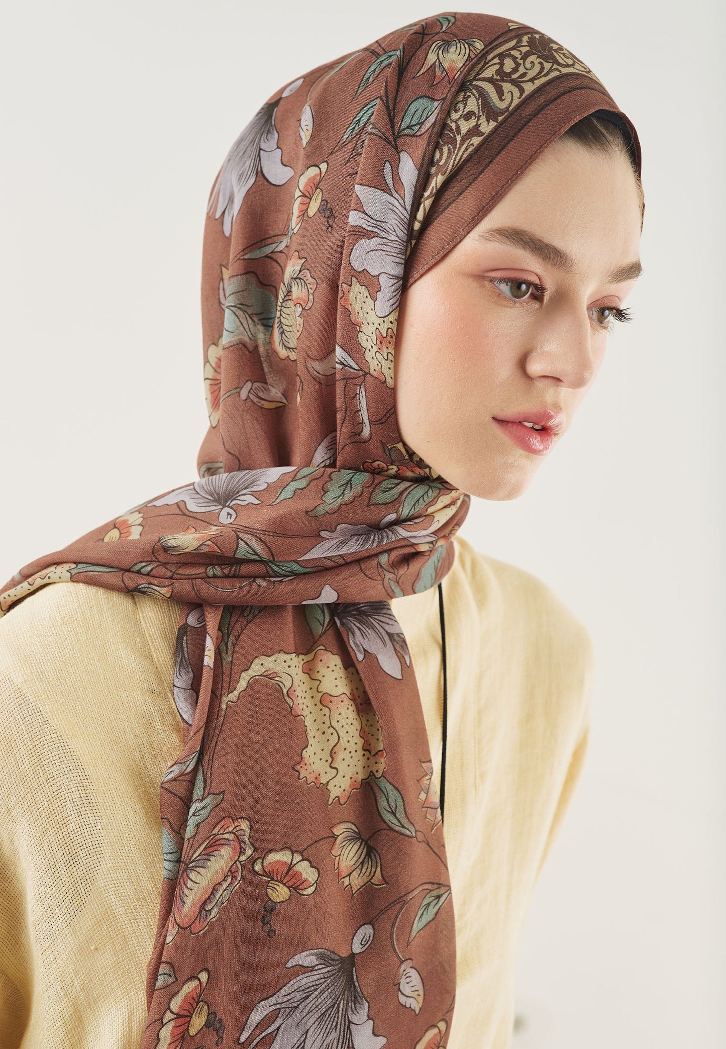 Pure Ethnic Pattern Soft Viscose Scarf