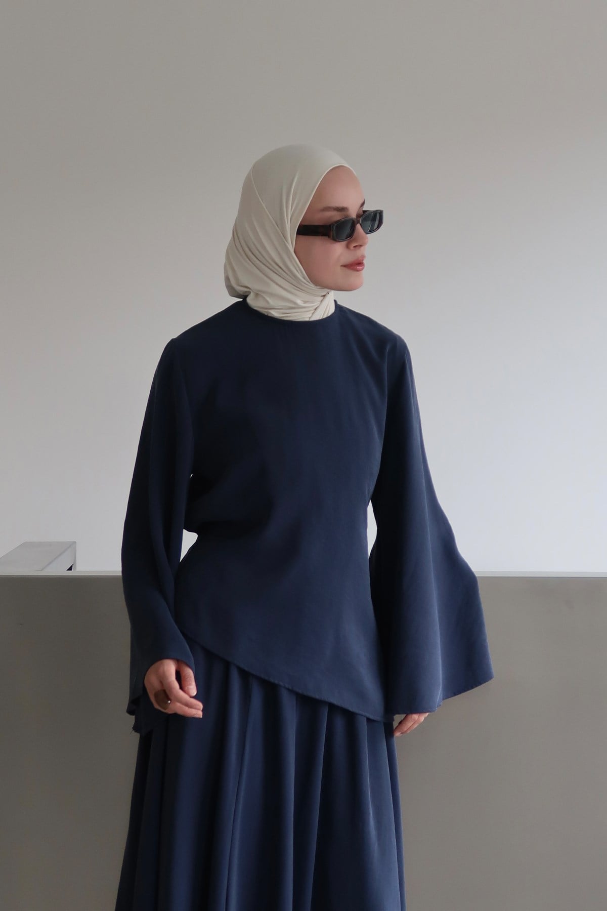 Serena 2-pieces Cupra Set - Navy Blue