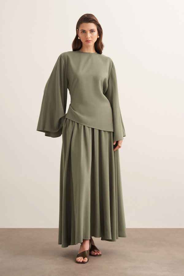 Serena 2-pieces Cupra Set - Khaki