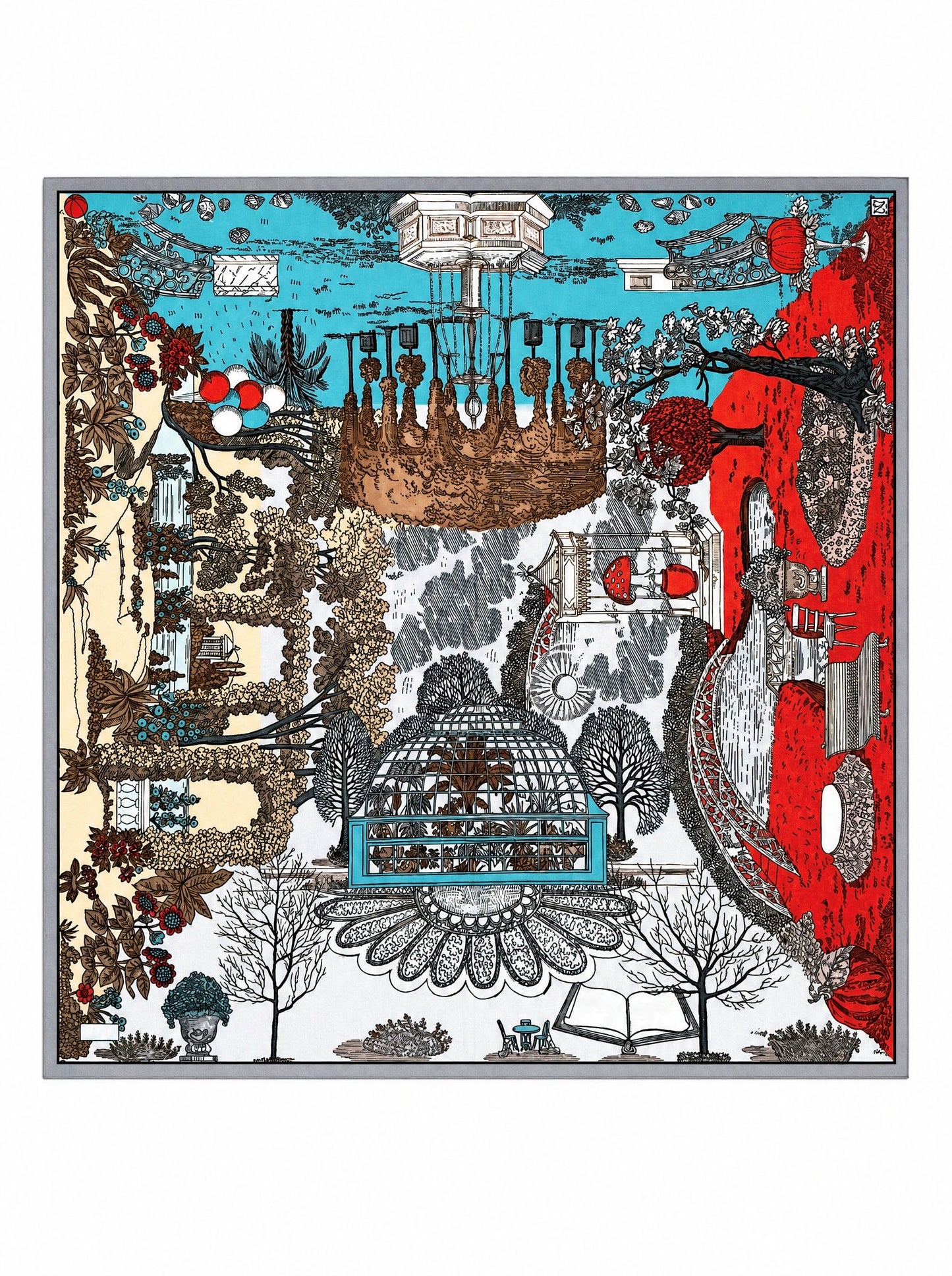 Bloomia Shawls-Rouge