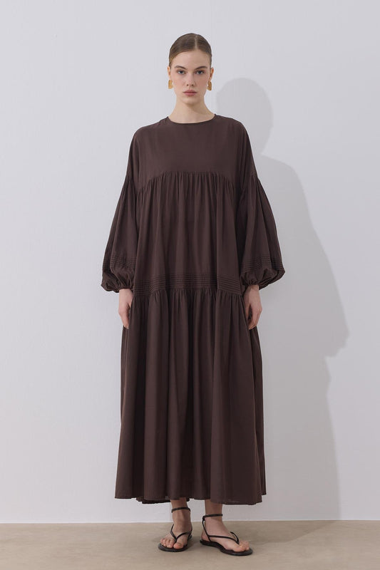 Soho Cotton Dress - Dark Brown