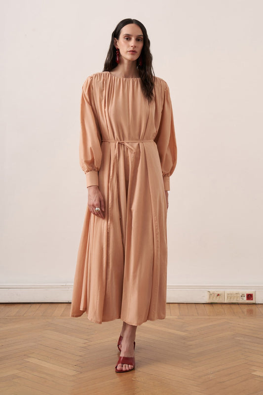 Solena Cotton Dress - Salmon