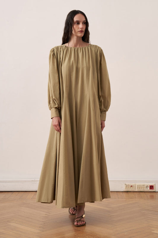 Solena Cotton Dress - Green