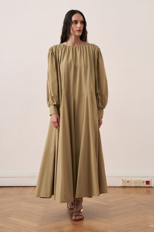 Solena Cotton Dress - Green