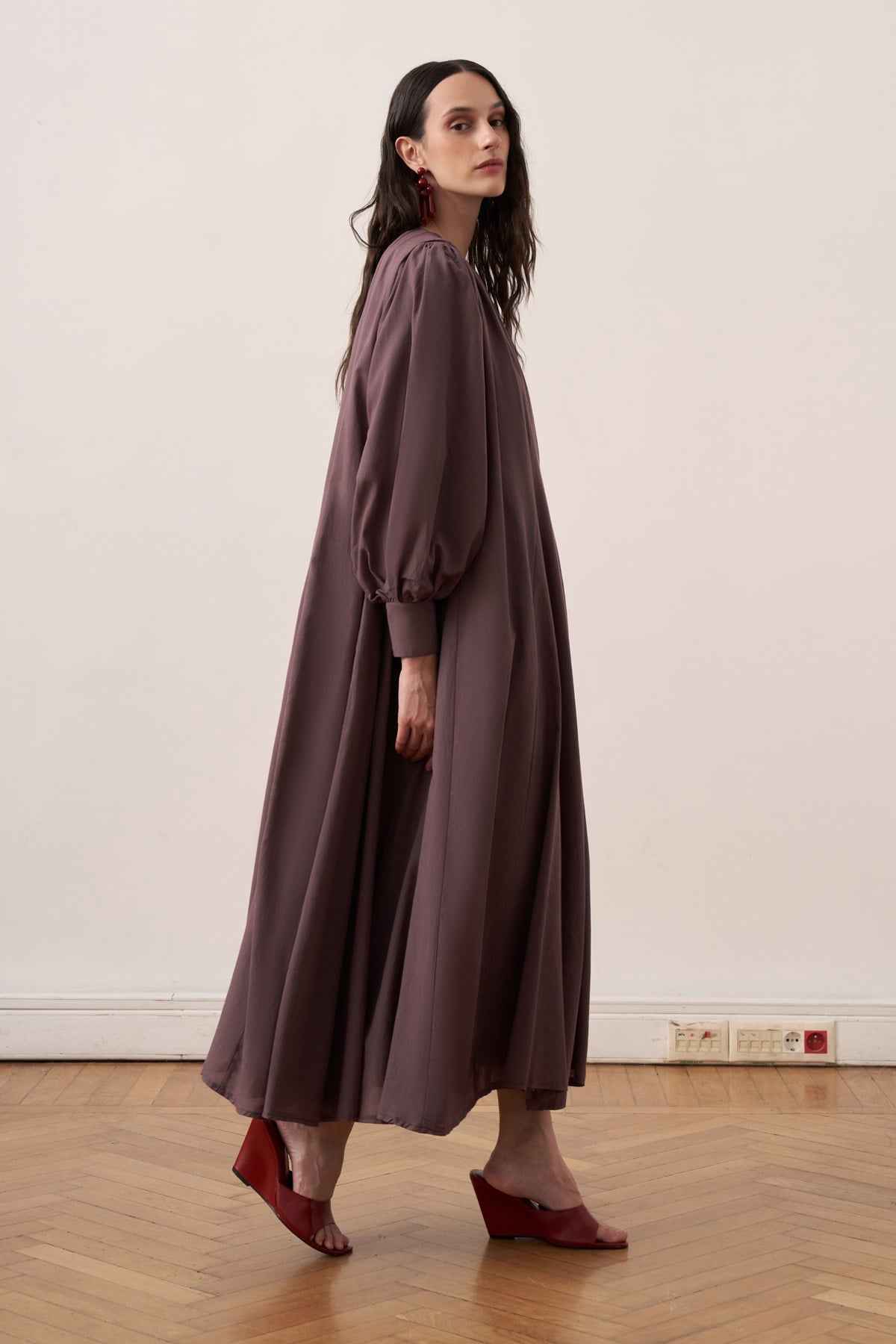Solena Dress - Burgundy