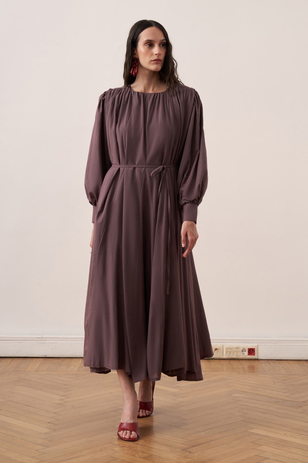 Solena Dress - Burgundy