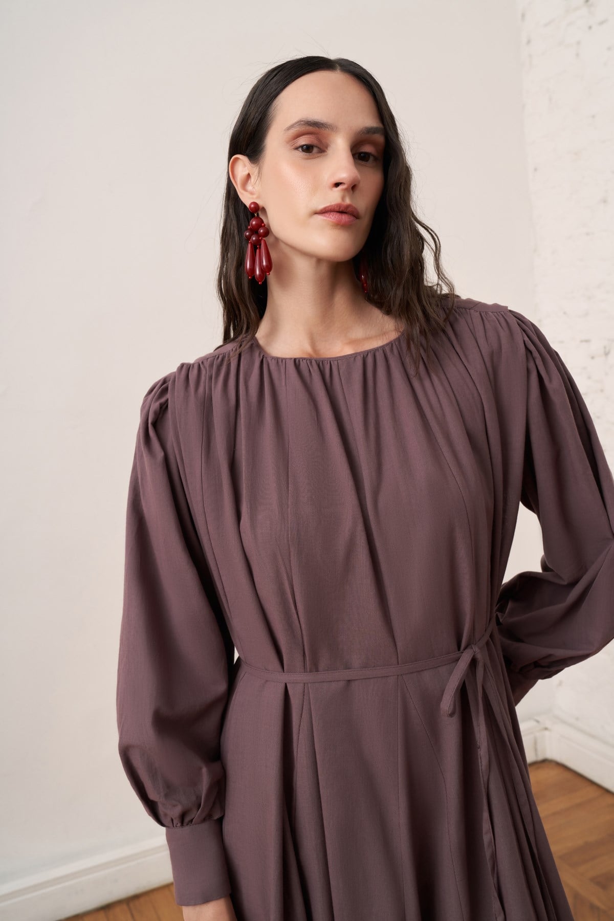 Solena Dress - Burgundy