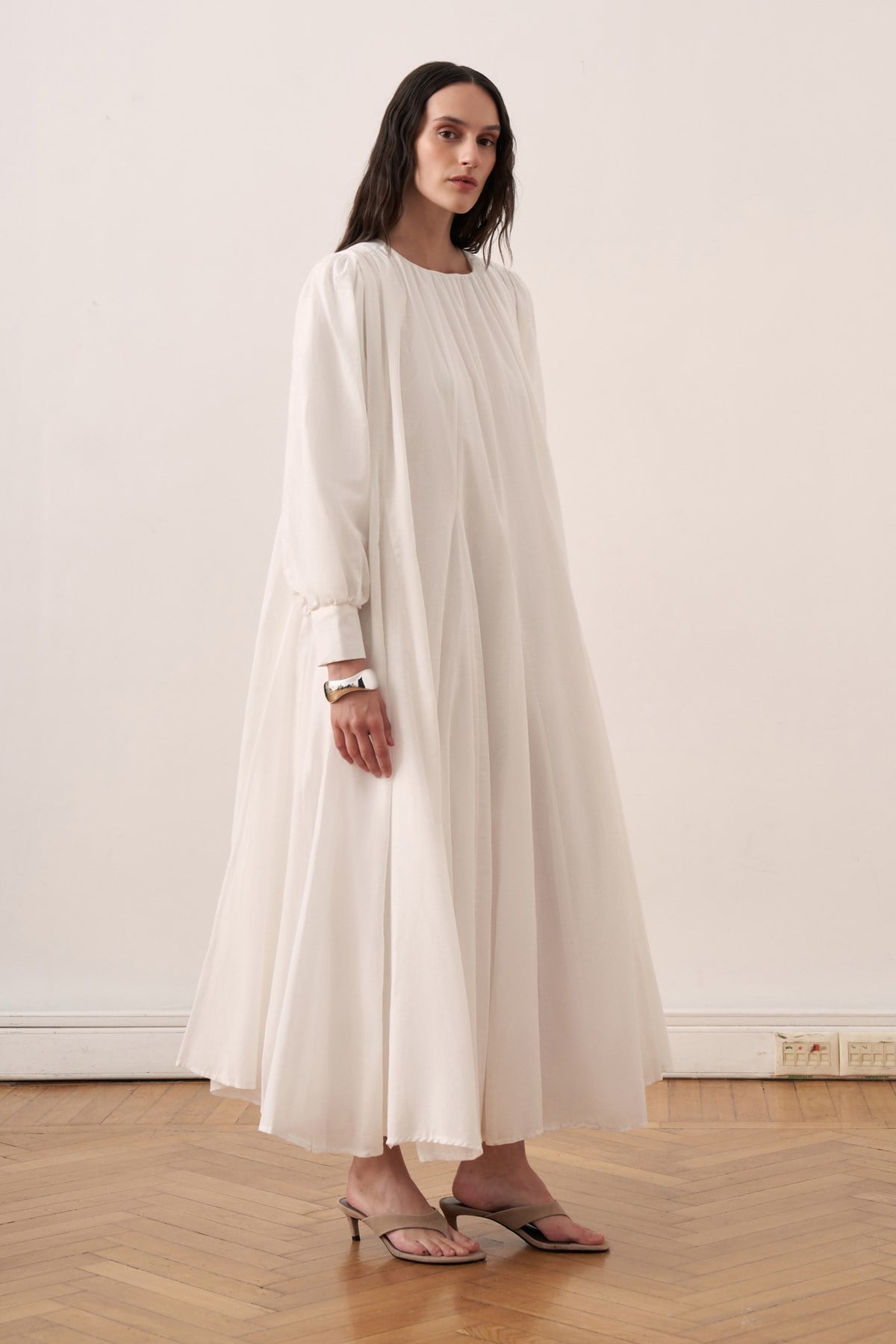 Solena Cotton Dress - White